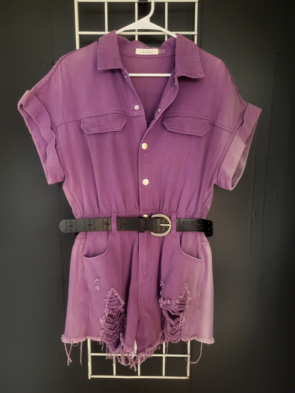 Item Ditto Romper - Distressed Shorts Jumpsuits, Size M